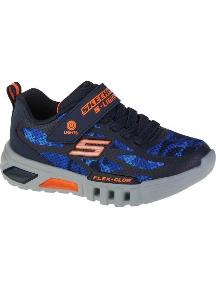 TMAVĚ MODRÉ SVÍTÍCÍ TENISKY SKECHERS FLEX-GLOW RONDLER