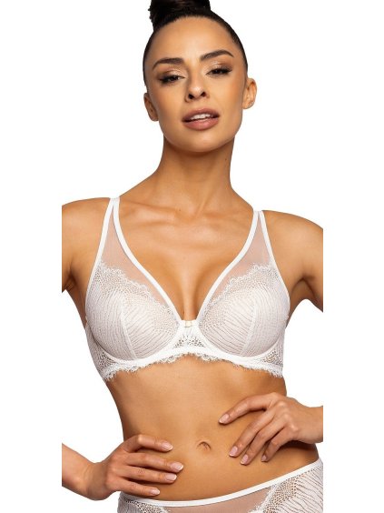 BÍLÁ KRAJKOVÁ PUSH-UP PODPRSENKA MAT LIZA