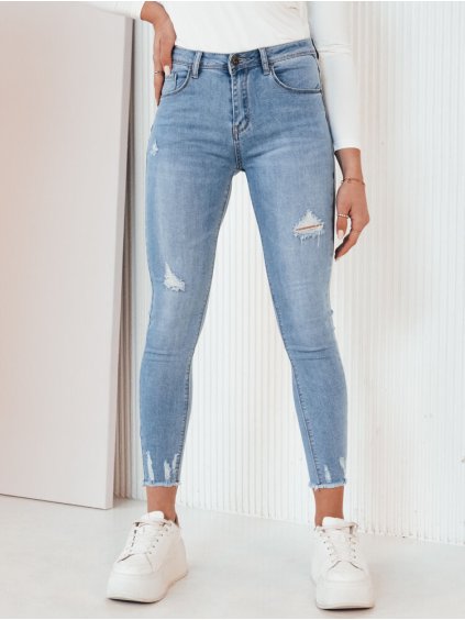 (VEL. L) SVĚTLE MODRÉ STYLOVÉ SKINNY DŽÍNY AMBEL