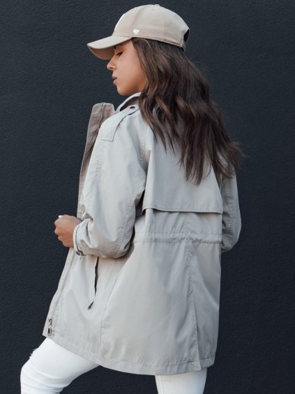 BÉŽOVÁ DÁMSKÁ STYLOVÁ PARKA TILAN (Velikost S)