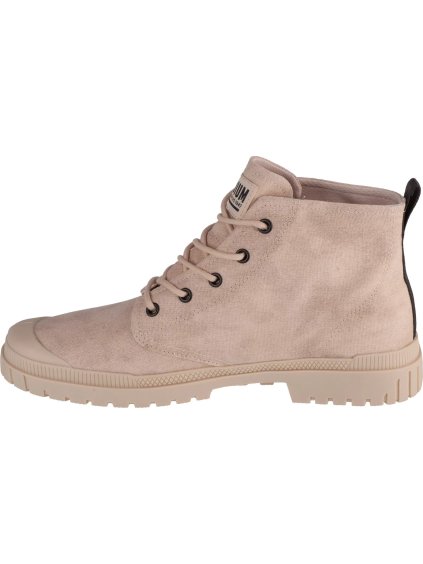 BÉŽOVÉ DÁMSKÉ KOTNÍKOVÉ BOTY PALLADIUM PAMPA SP20 HI WAX