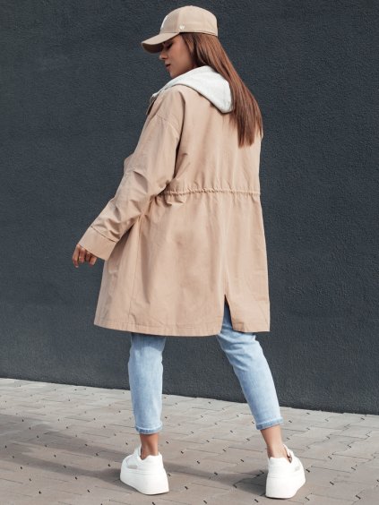 BÉŽOVÁ DÁMSKÁ PŘECHODOVÁ PARKA MODERN LOOK