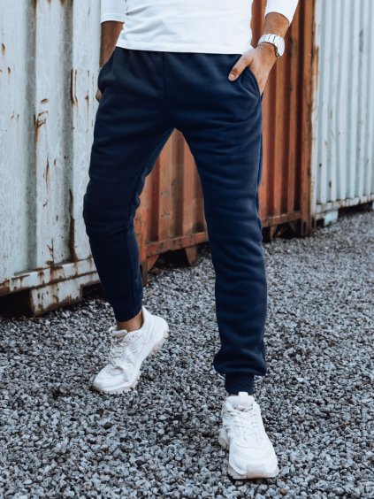 TMAVĚ MODRÉ PÁNSKÉ JOGGER TEPLÁKY