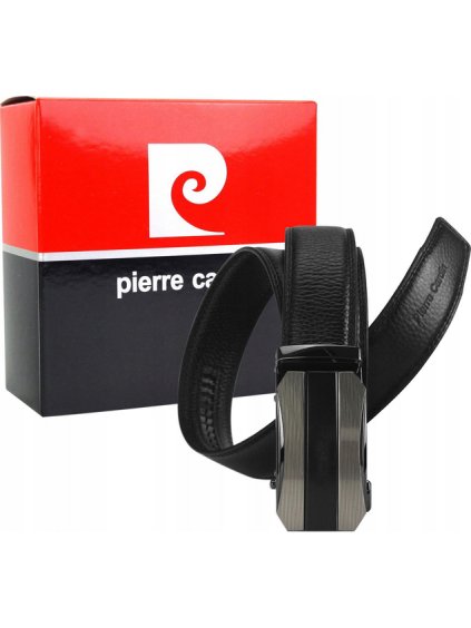 PIERRE CARDIN ČERNÝ PÁNSKÝ OPASEK Z KŮŽE