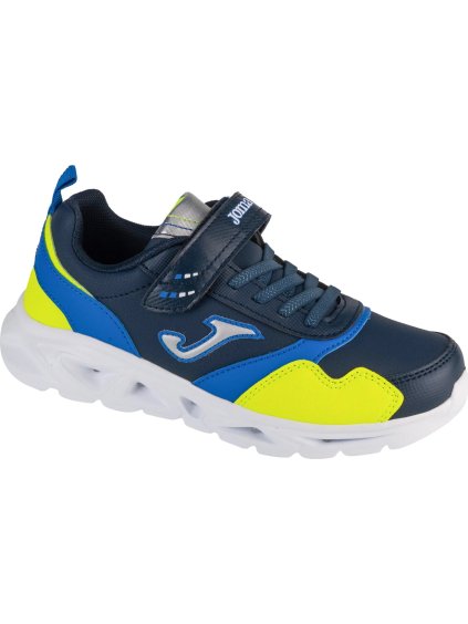 TMAVĚ MODRO-ŽLUTÉ CHLAPECKÉ SVÍTÍCÍ TENISKY JOMA STAR JR 2403