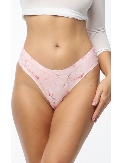 SVĚTLE RŮŽOVÉ BRAZILKY S MAŠLIČKAMI JULIMEX SIMPLE BRASIL SWEET BOW (Velikost S)