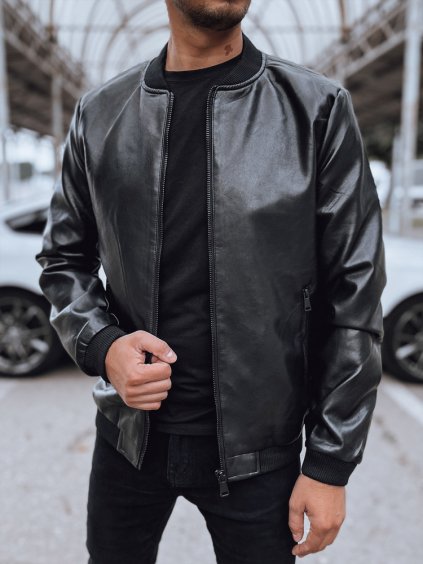 PÁNSKÝ ČERNÝ KOŽENKOVÝ BOMBER