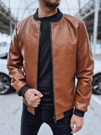 PÁNSKÝ HNĚDÝ KOŽENKOVÝ BOMBER