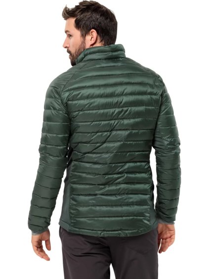 TMAVĚ ZELENÁ PÁNSKÁ PROŠÍVANÁ BUNDA JACK WOLFSKIN ROUTEBURN PRO INS JACKET