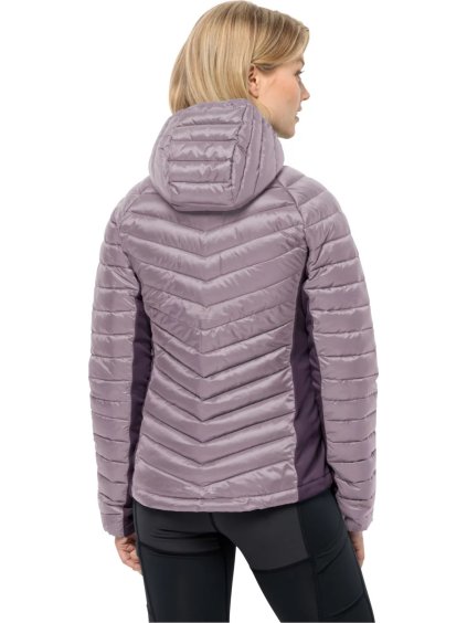 SVĚTLE FIALOVÁ DÁMSKÁ PROŠÍVANÁ BUNDA JACK WOLFSKIN ROUTEBURN PRO INS W JACKET