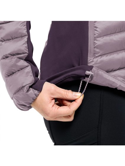 SVĚTLE FIALOVÁ DÁMSKÁ PROŠÍVANÁ BUNDA JACK WOLFSKIN ROUTEBURN PRO INS W JACKET