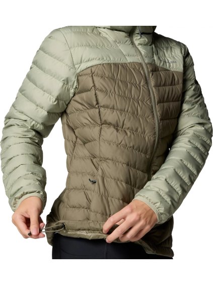 KHAKI DÁMSKÁ PROŠÍVANÁ BUNDA COLUMBIA WESTRIDGE HOODED DOWN JACKET