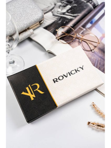 PUDROVÁ DÁMSKÁ PENĚŽENKA S MAČKANÝM EFEKTEM ROVICKY V282