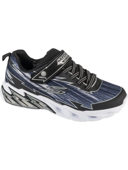 MODRO-ČERNÉ CHLAPECKÉ SVÍTÍCÍ TENISKY SKECHERS S-LIGHTS: LIGHT STORM 2.0 - BOLT BRIGHTS
