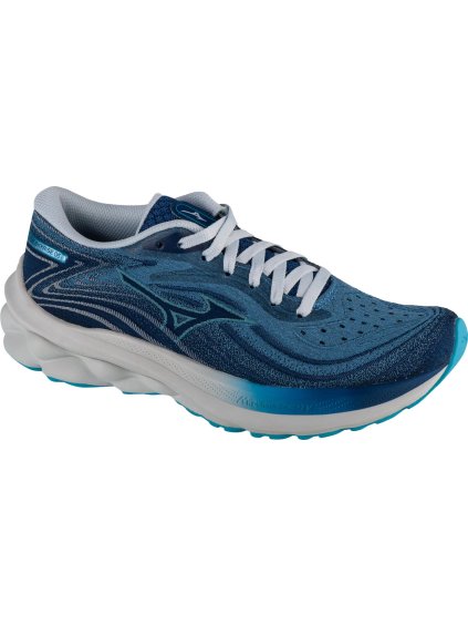 TMAVĚ MODRÉ DÁMSKÉ BĚŽECKÉ BOTY MIZUNO WAVE SKYRISE 5 (Velikost 37)