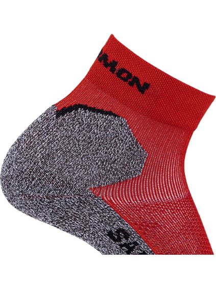 ČERVENO-ŠEDÉ SPORTOVNÍ PONOŽKY SALOMON SPEEDCROSS ANKLE SOCKS