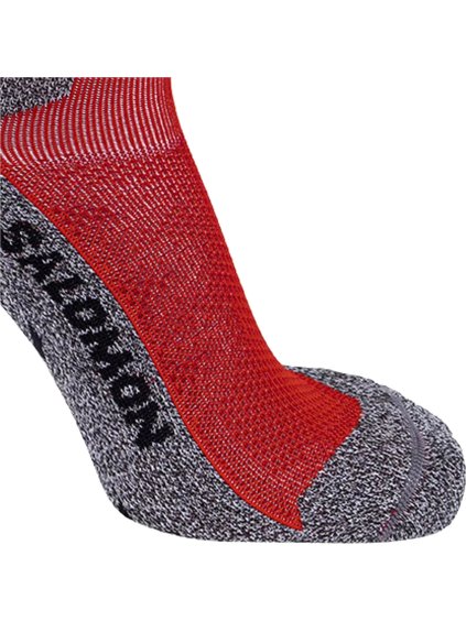 ČERVENO-ŠEDÉ SPORTOVNÍ PONOŽKY SALOMON SPEEDCROSS ANKLE SOCKS (Velikost 36-38)