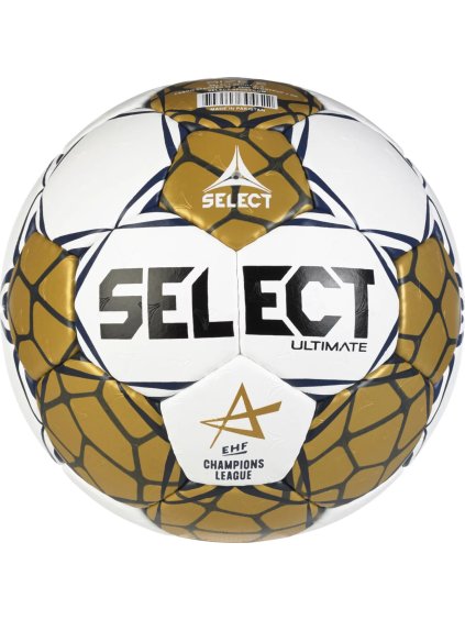 BÍLO-ZLATÝ HÁZENKÁŘSKÝ MÍČ SELECT CHAMPIONS LEAGUE ULTIMATE OFFICIAL EHF HANDBALL