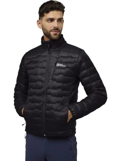 ČERNÁ PÁNSKÁ PROŠÍVANÁ BUNDA JACK WOLFSKIN PASSAMANI DOWN M JACKET