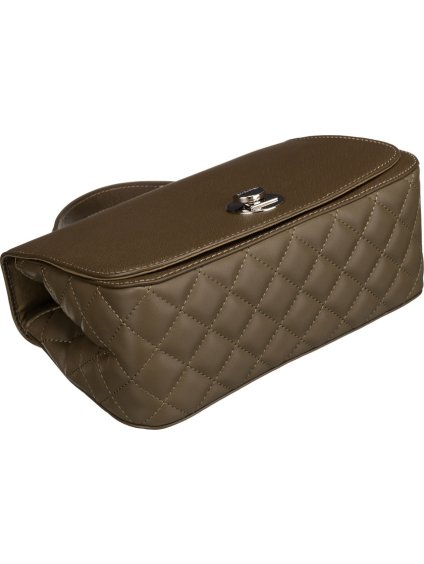 DAVID JONES KHAKI CROSSBODY KABELKA S PROŠÍVANÝMI BOČNÍMI STRANAMI