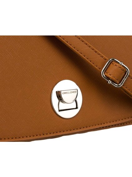 DAVID JONES KARAMELOVÁ CROSSBODY KABELKA S PROŠÍVANÝMI BOČNÍMI STRANAMI