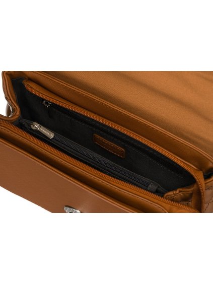 DAVID JONES KARAMELOVÁ CROSSBODY KABELKA S PROŠÍVANÝMI BOČNÍMI STRANAMI