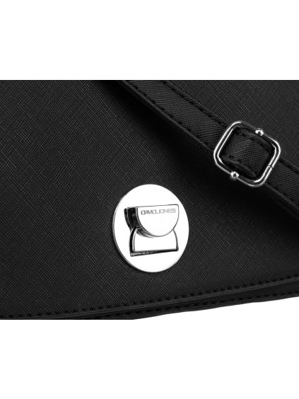 DAVID JONES ČERNÁ CROSSBODY KABELKA S PROŠÍVANÝMI BOČNÍMI STRANAMI
