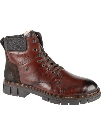 HNĚDÉ PÁNSKÉ KOŽENÉ KOTNÍKOVÉ BOTY RIEKER BOOTIES