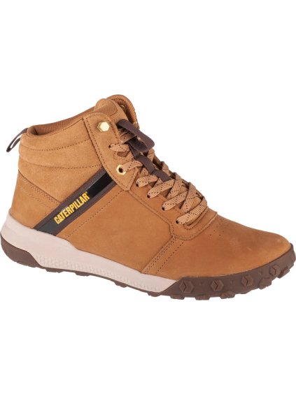 HNĚDÉ PÁNSKÉ KOŽENÉ KOTNÍKOVÉ BOTY CATERPILLAR HEX READY MID (Velikost 41)