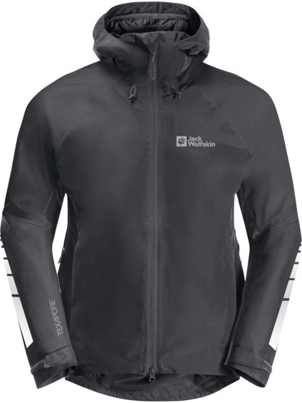 ČERNÁ PÁNSKÁ LEHKÁ TURISTICKÁ BUNDA JACK WOLFSKIN MOROBBIA 2L JKT M (Velikost L)