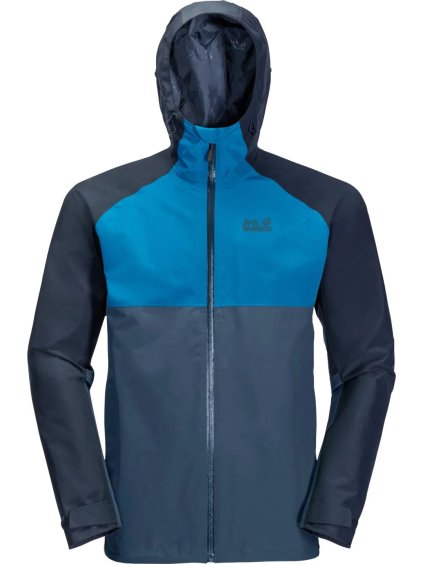 TMAVĚ MODRÁ PÁNSKÁ TURISTICKÁ BUNDA JACK WOLFSKIN MOUNT ISA JKT M (Velikost L)