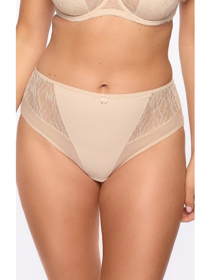 TĚLOVÉ DÁMSKÉ KALHOTKY KLASICKÉHO STŘIHU GAIA (Velikost 2XL, Barva béžová)