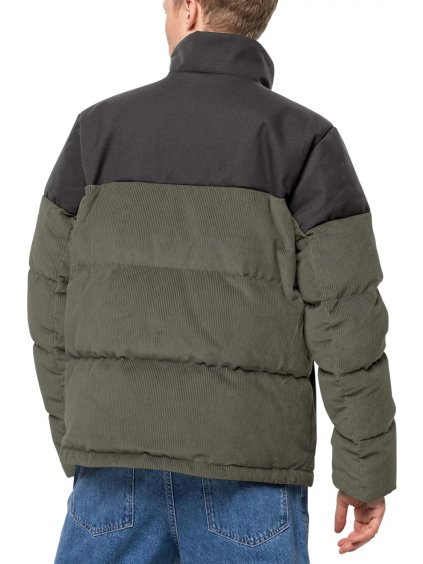 TMAVĚ ZELENÁ PÁNSKÁ ZIMNÍ BUNDA JACK WOLFSKIN NATURE CORDUROY JKT M