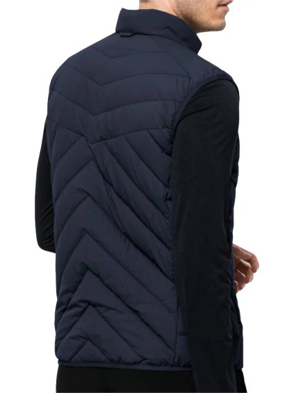 TMAVĚ MODRÁ PÁNSKÁ SPORTOVNÍ VESTA JACK WOLFSKIN ATHLETIC DOWN VEST M