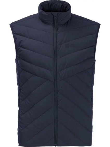 TMAVĚ MODRÁ PÁNSKÁ SPORTOVNÍ VESTA JACK WOLFSKIN ATHLETIC DOWN VEST M