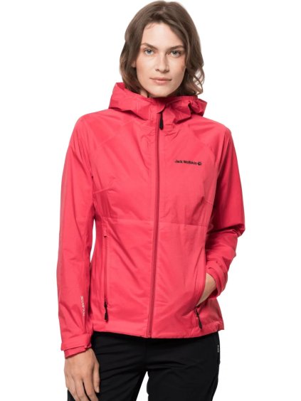 MALINOVÁ DÁMSKÁ SPORTOVNÍ BUNDA JACK WOLFSKIN TASMAN 2L JKT W (Velikost L)