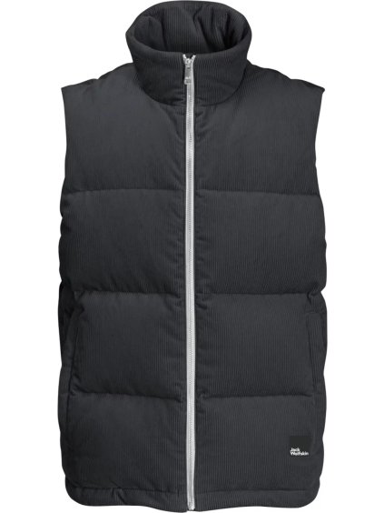 ČERNÁ PÁNSKÁ SPORTOVNÍ VESTA JACK WOLFSKIN NATURE CORDUROY VEST M (Velikost 3XL)