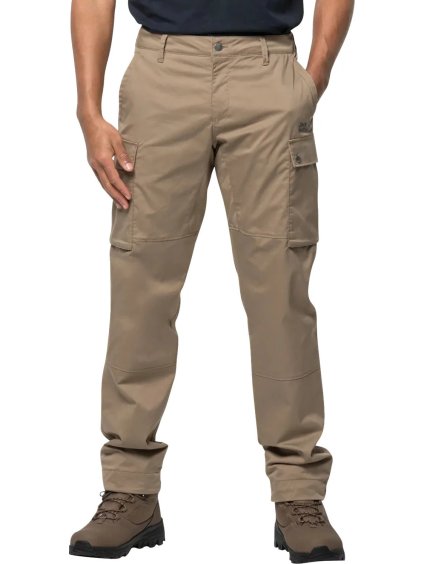 BÉŽOVÉ PÁNSKÉ TURISTICKÉ KALHOTY JACK WOLFSKIN ARCTIC ROAD CARGO PANTS M (Velikost 46)
