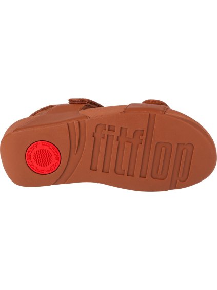 KARAMELOVĚ HNĚDÉ DÁMSKÉ KOŽENÉ SANDÁLY FITFLOP LULU