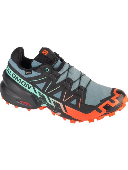 ŠEDO-ORANŽOVÉ PÁNSKÉ BĚŽECKÉ BOTY SALOMON SPEEDCROSS 6 GTX