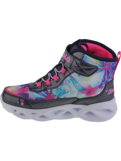 BAREVNÉ DÍVČÍ SVÍTÍCÍ KOTNÍKOVÉ TENISKY SKECHERS TWISTY BRIGHTS - SWEET STARZ