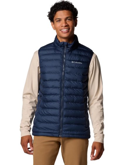 TMAVĚ MODRÁ PÁNSKÁ SPORTOVNÍ VESTA COLUMBIA POWDER LITE II VEST (Velikost L)