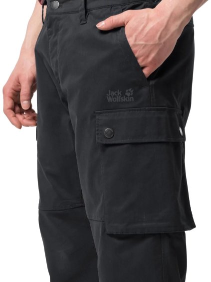 ČERNÉ PÁNSKÉ TURISTICKÉ KALHOTY JACK WOLFSKIN ARCTIC ROAD CARGO PANTS U (Velikost 25)