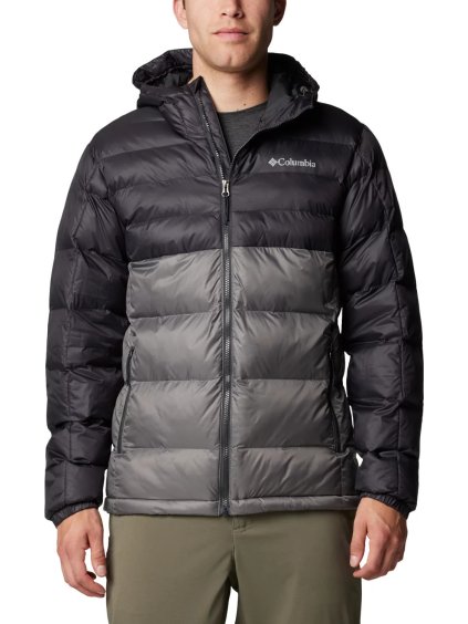 ŠEDO-ČERNÁ PÁNSKÁ ZIMNÍ PROŠÍVANÁ BUNDA COLUMBIA BUCK BUTTE II INSULATED HOODED JACKET