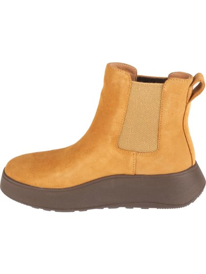 SVĚTLE HNĚDÉ DÁMSKÉ KOŽENÉ CHELSEA BOTY FITFLOP F-MODE