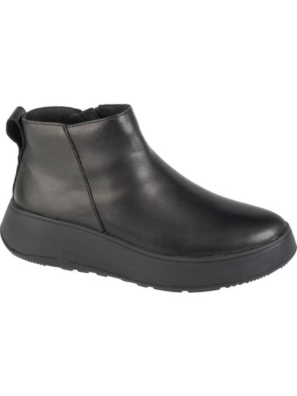 ČERNÉ DÁMSKÉ KOŽENÉ KOTNÍKOVÉ BOTY FITFLOP F-MODE