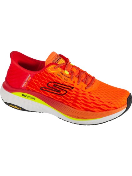 ORANŽOVÉ PÁNSKÉ BĚŽECKÉ TENISKY SKECHERS SLIP-INS: MAX CUSHIONING PROPULSION - VITALITY