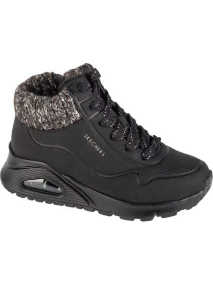 ČERNÉ KOTNÍKOVÉ ZIMNÍ TENISKY SKECHERS UNO GEN1 - DARLING DAZE