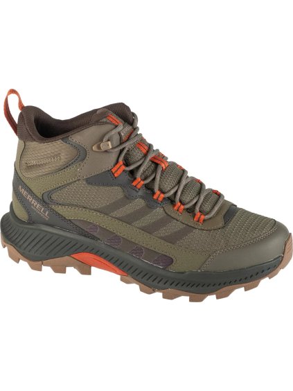 TMAVĚ ZELENÉ PÁNSKÉ KOTNÍKOVÉ TURISTICKÉ BOTY MERRELL SPEED STRIKE 2 MID WP