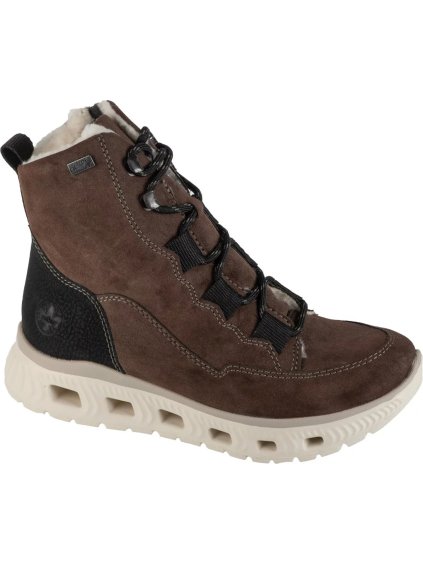 HNĚDÉ DÁMSKÉ KOTNÍKOVÉ BOTY RIEKER BOOTIES